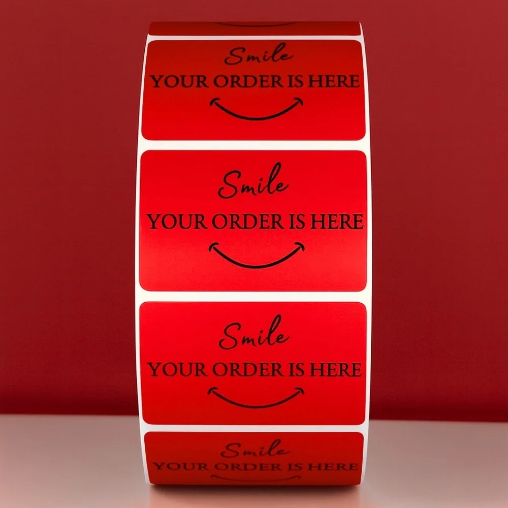Smile Your Order Is Here Stickers Packaging Labels for Small Business THANK YOU